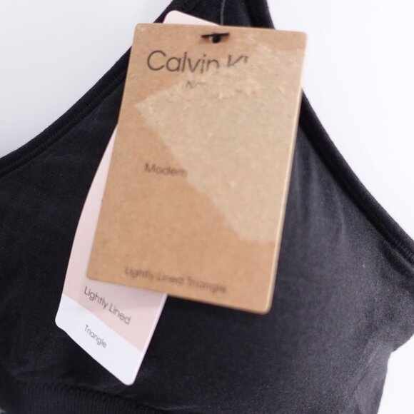 NEW Calvin Klein Modern Seamless Naturals Lightly Lined Triangle Bralette XL - Picture 3 of 5